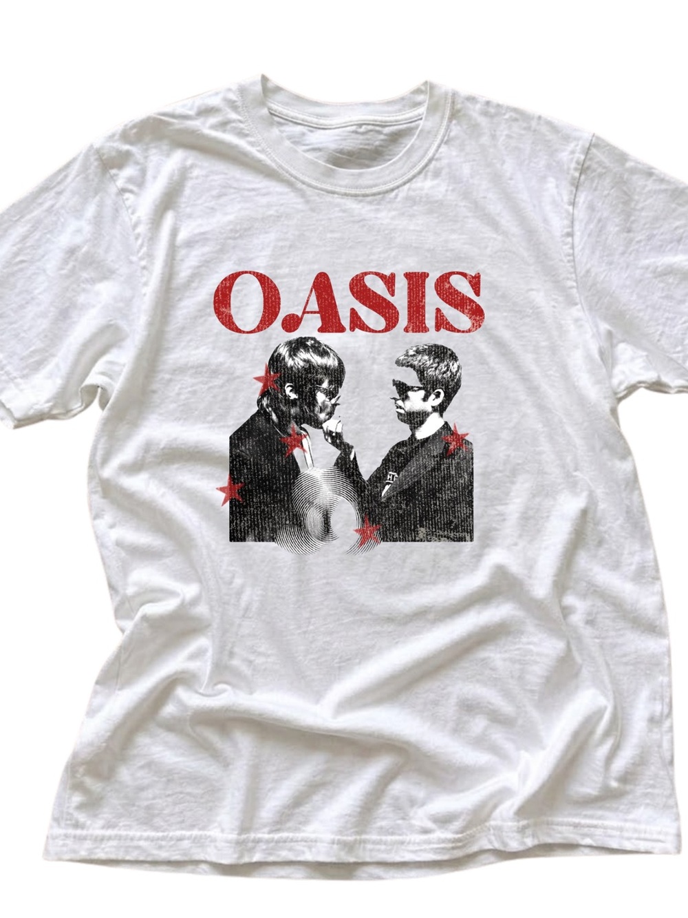 Gildan White Graphic Band Tee